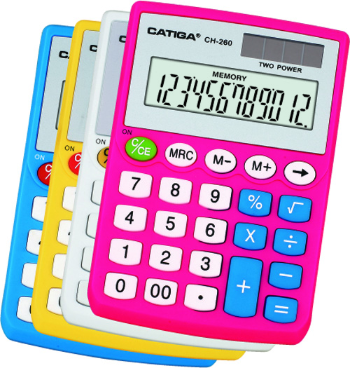 12 Digits handheld Calculator