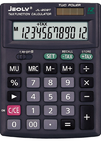 12 Digits Tax Function Calculator